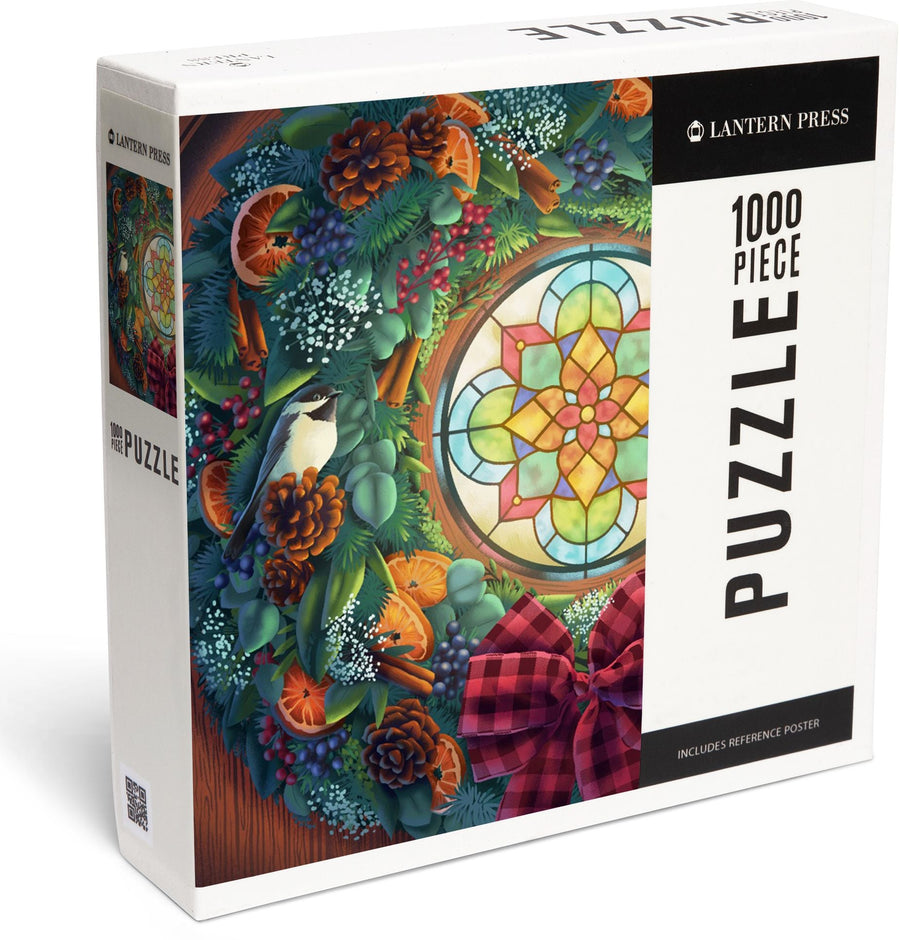 1000 Holiday Wreath Puzzle