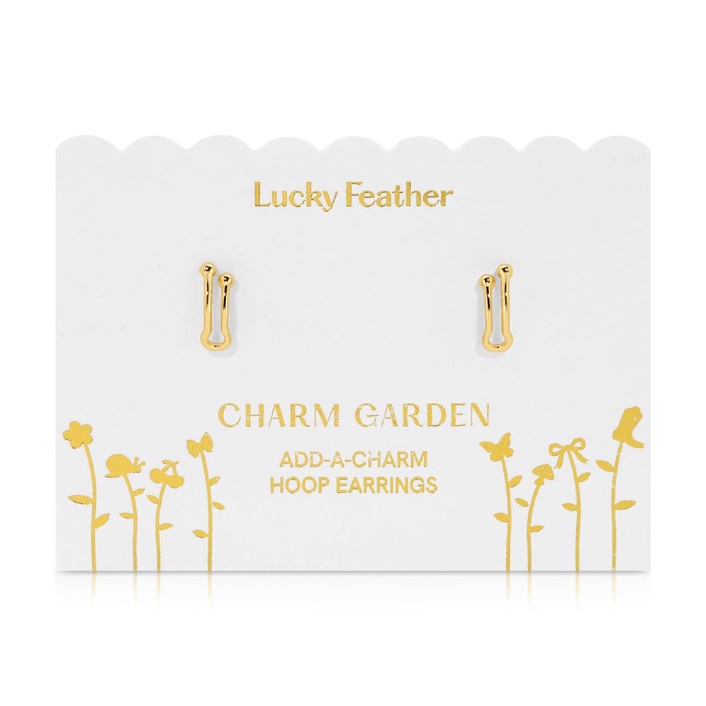 Charm Garden - Hoop Earrings- Gold