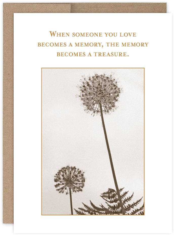 Becomes a Treasure Sympathy Card