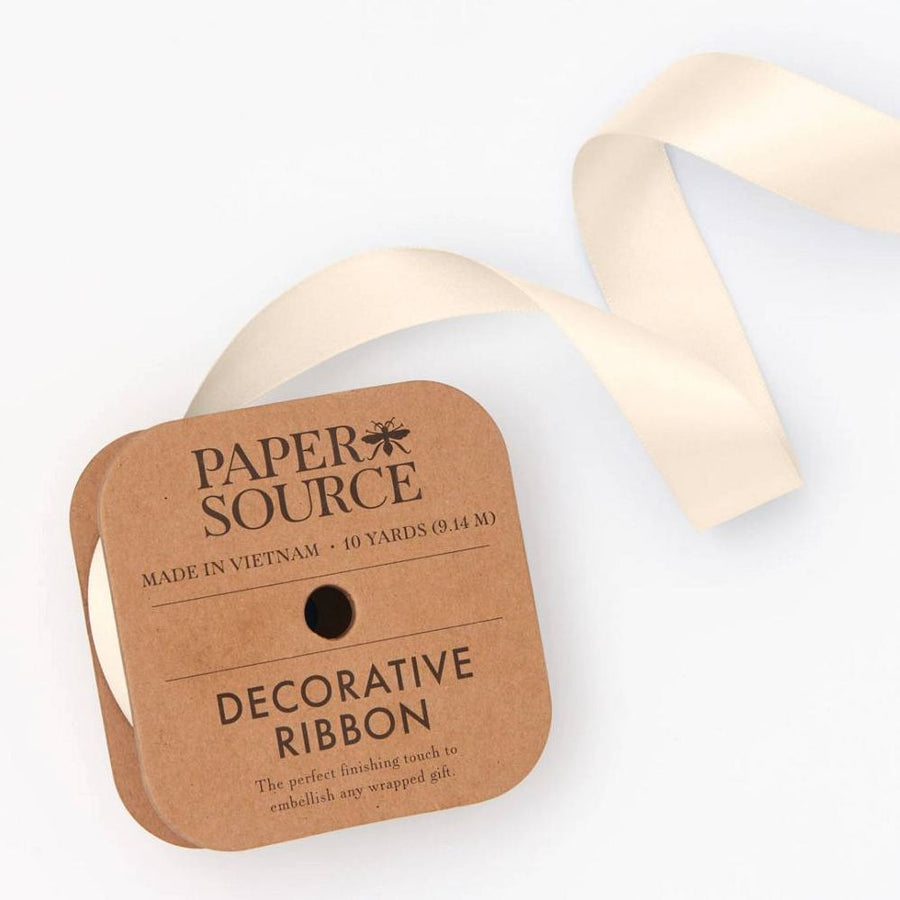 Satin Cream Ribbon 1" 10YD