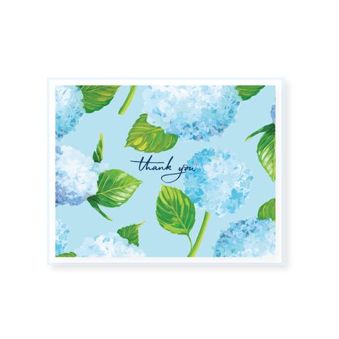 TYOU Thank You Hydrangea Notecards S/8