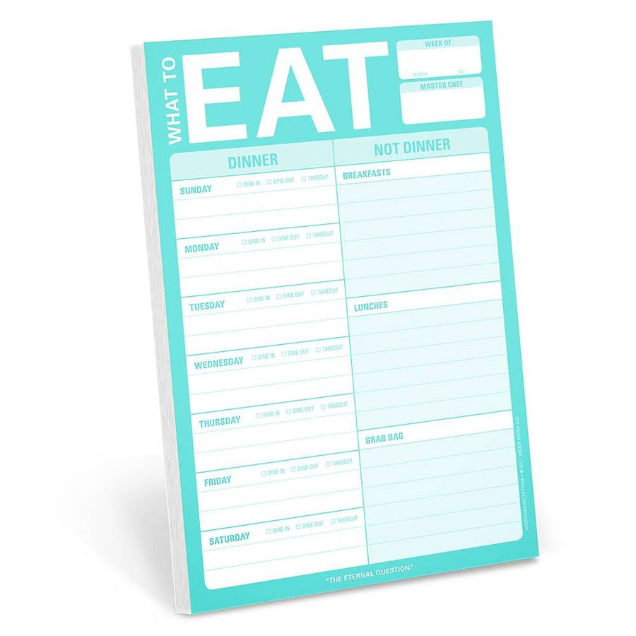 What to Eat Knock Knock Pad with Magnet (Mint Green)