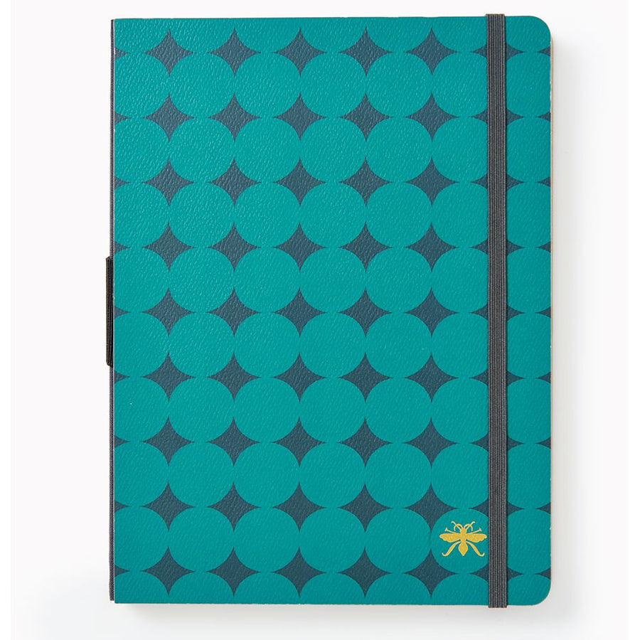 Teal Diamond Paper Wasp LG Lined Journal
