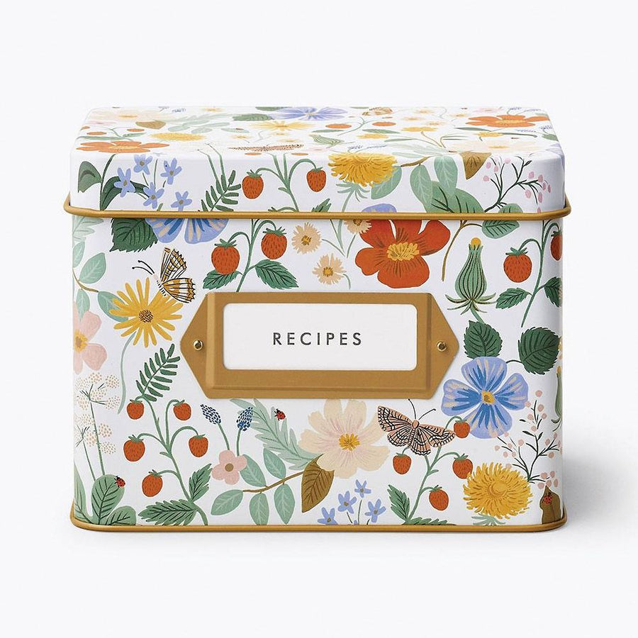 Rifle Paper Co. Strawberry Fields Recipe Tin