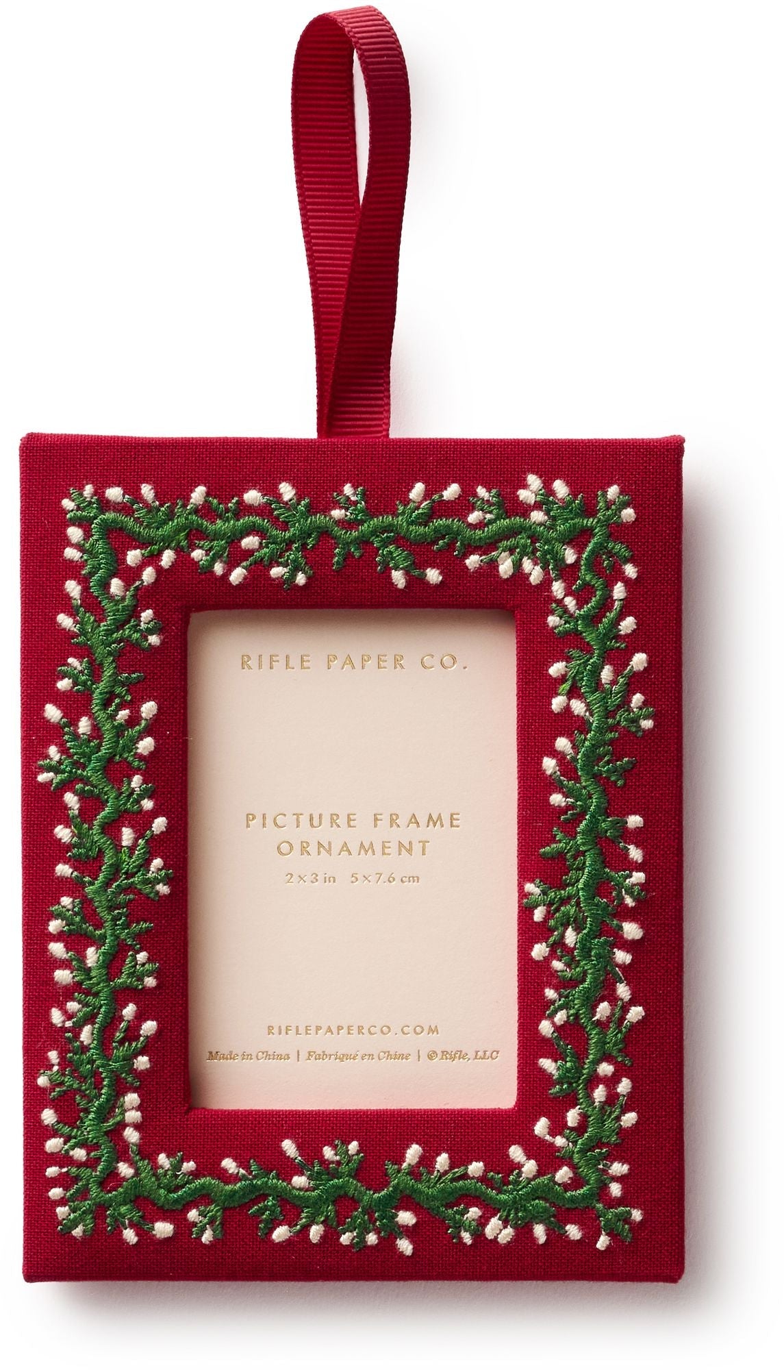 Garland Embroidered Frame Ornament