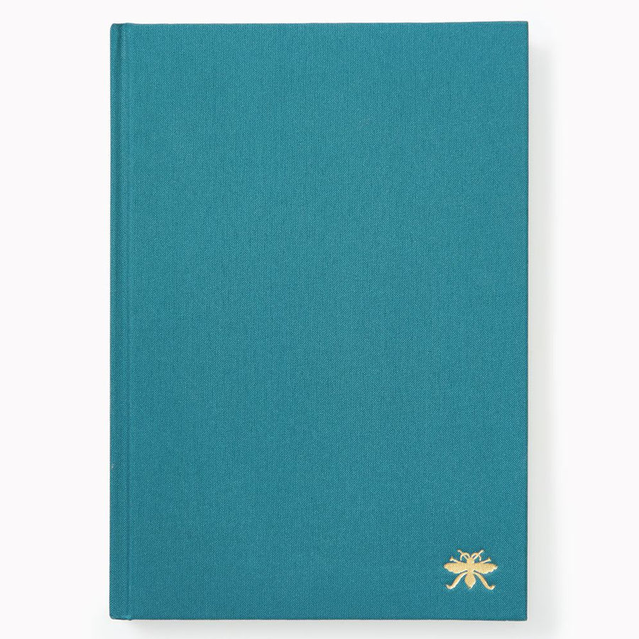 Teal Bookcloth Paper Wasp Med Lined Journal