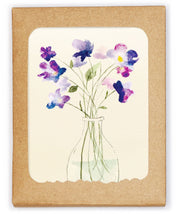 Piccola Arte Purple Floral Vase Watercolor Set