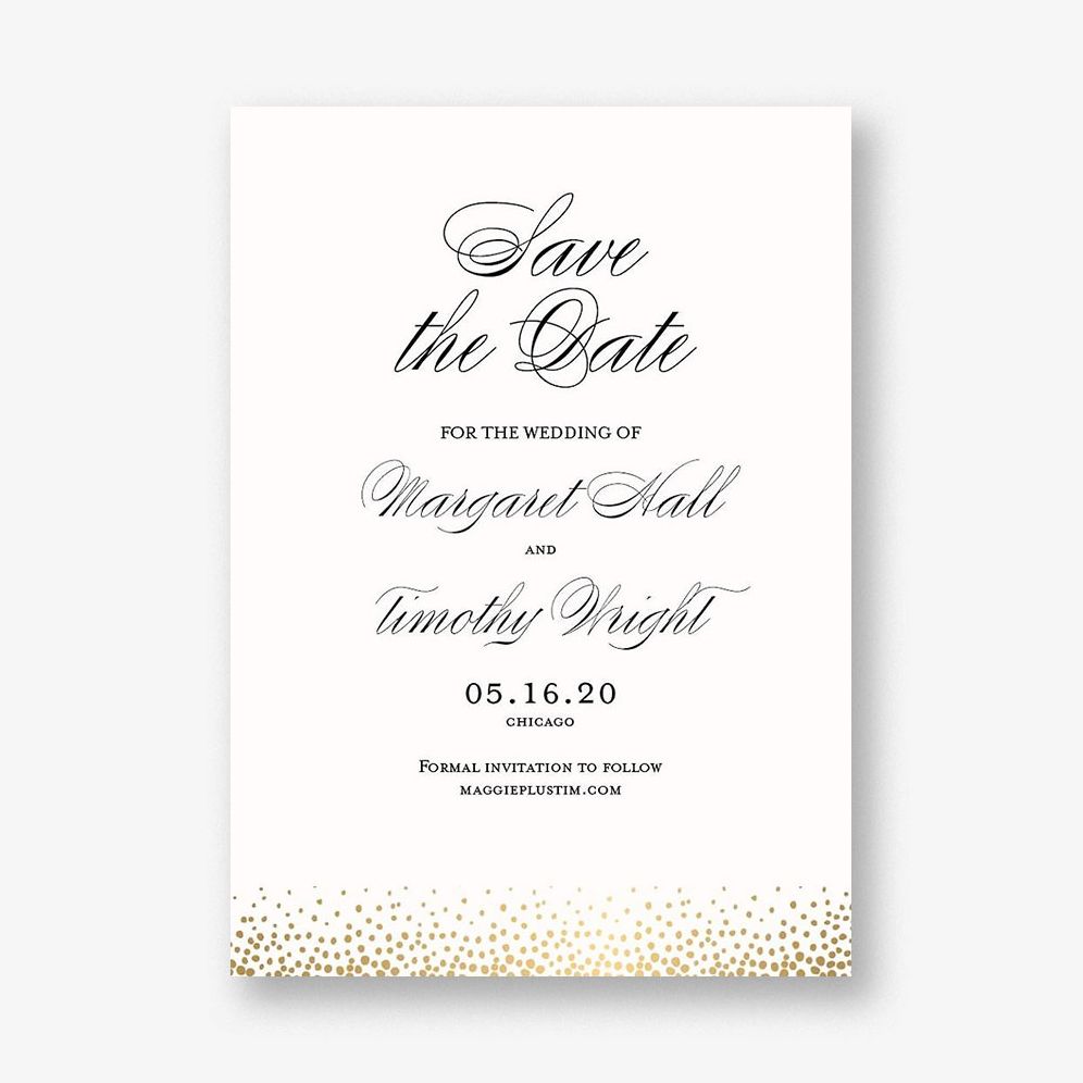 Champagne Border Save the Date