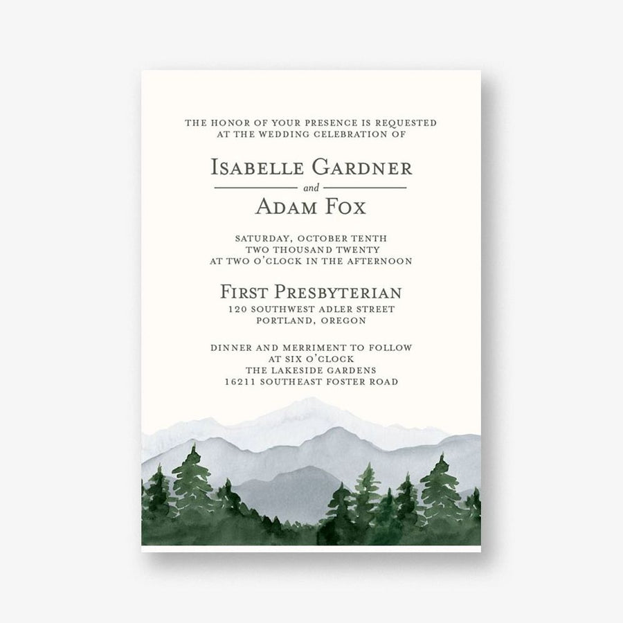 Sierra Wedding Invitation