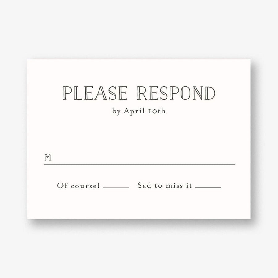 Painted Floral Response Card