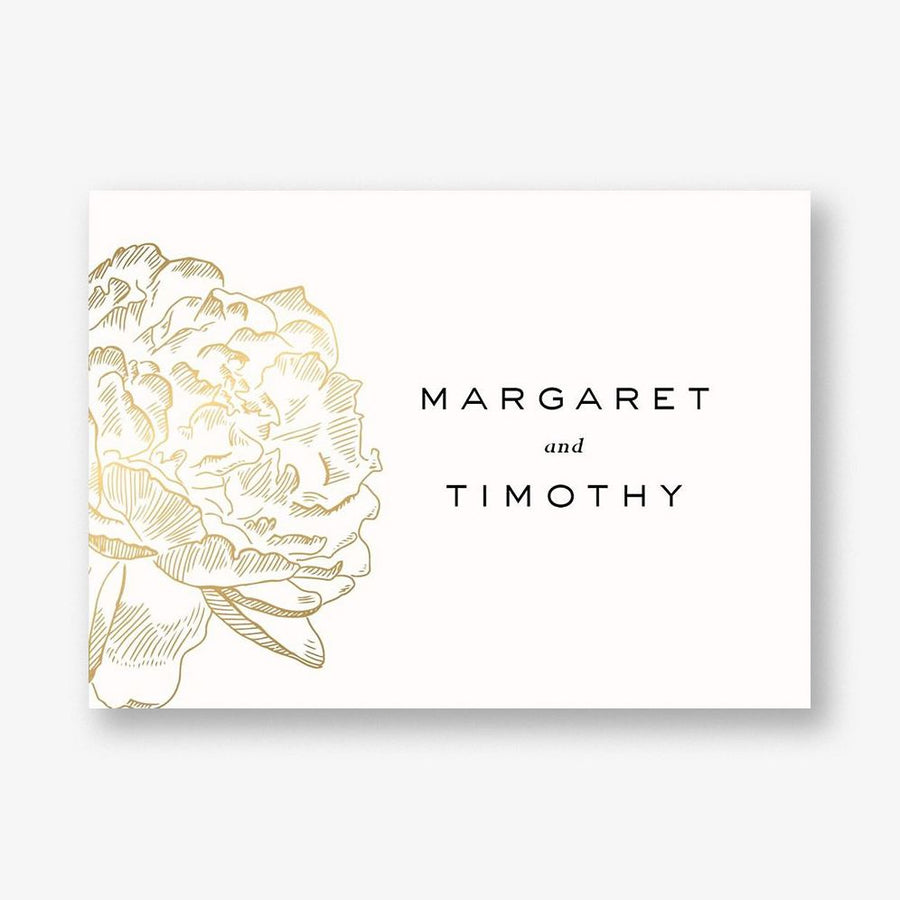 Gilded Peony Stationery