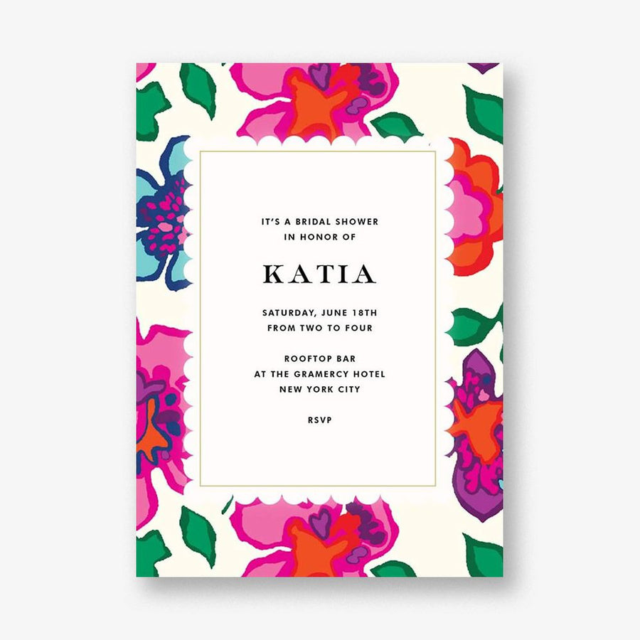 Floral Punch Bridal Shower Invitation