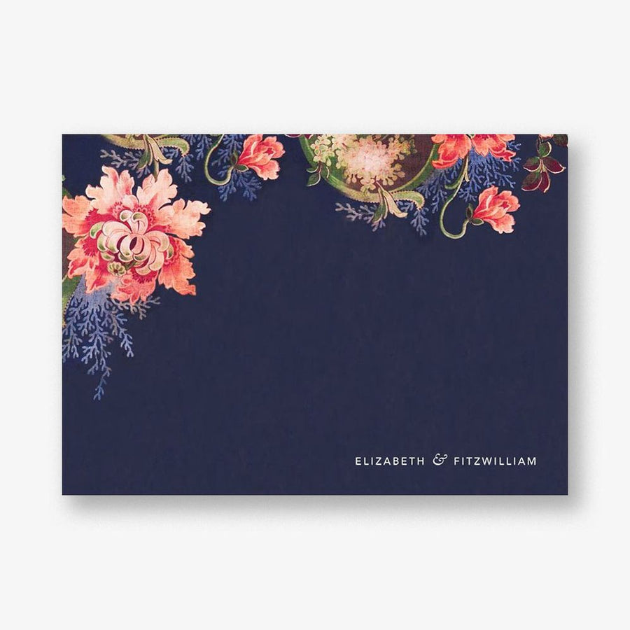 Rose Floral Ikat Stationery