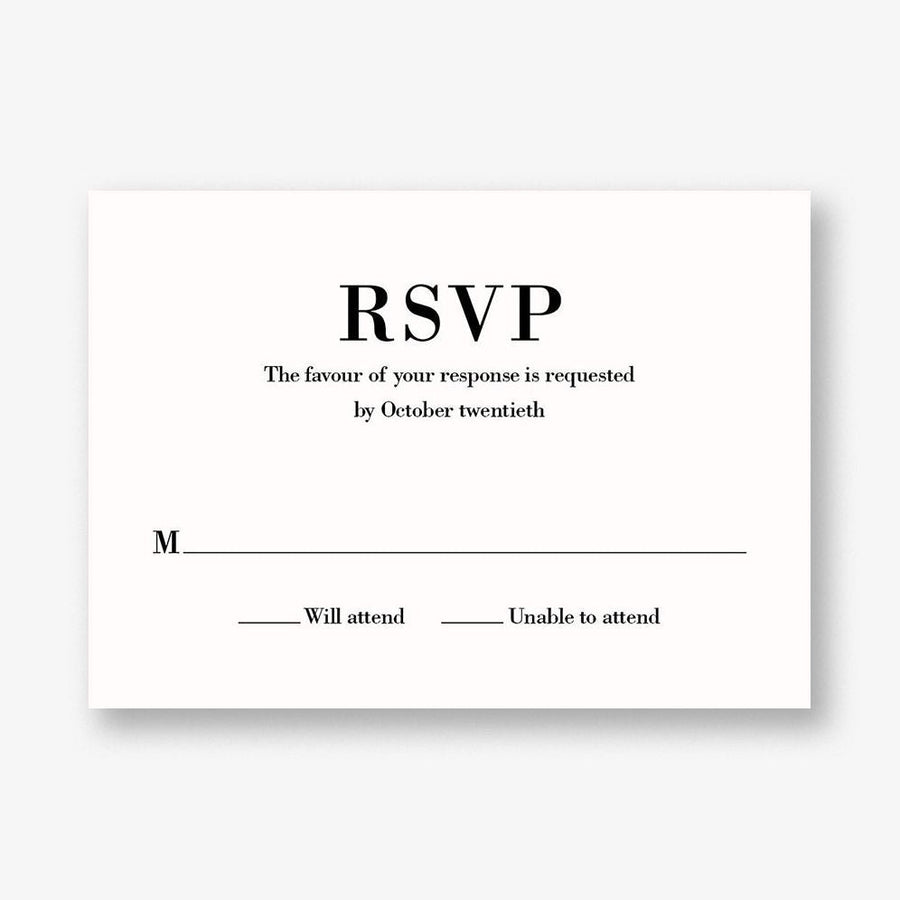 Pinstripe Border Response Card