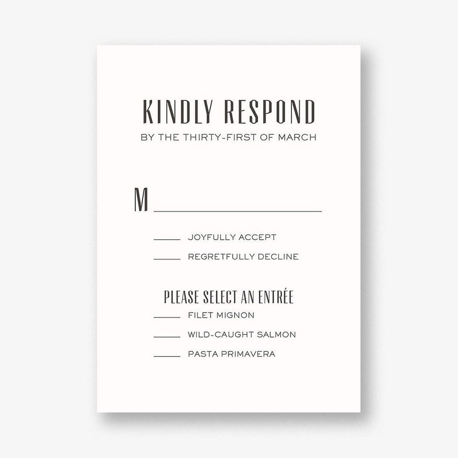 Nouveau Tulips Response Card