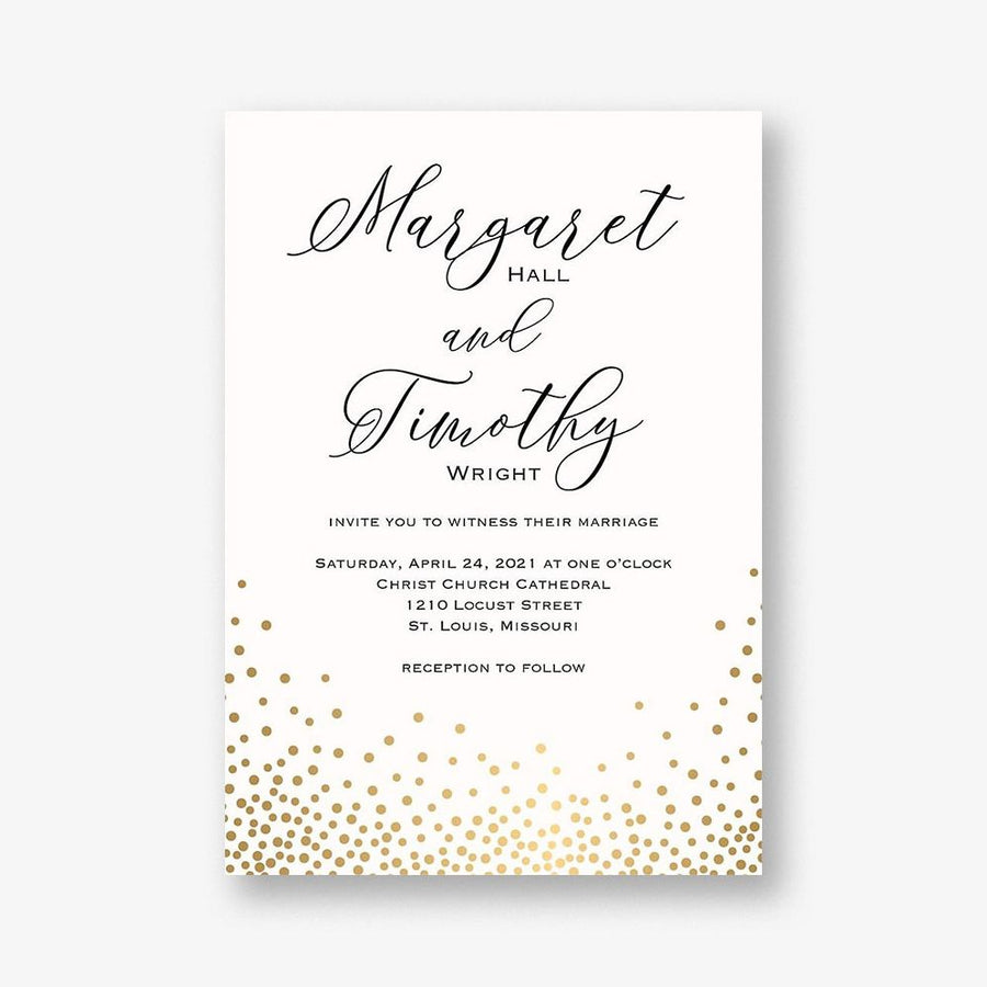 Champagne Wedding Invitation