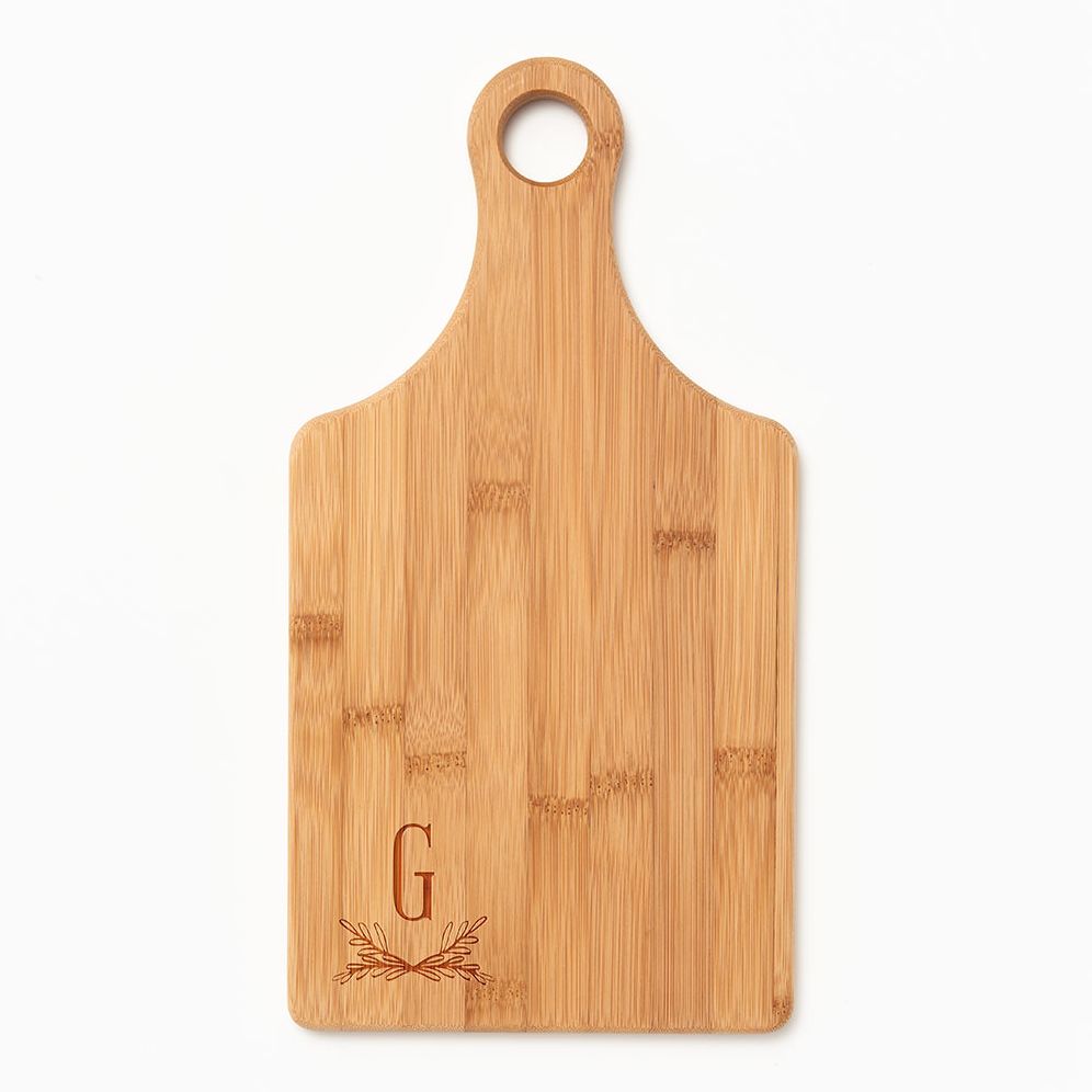 Oval Crest Monogram Paddle Cutting Board