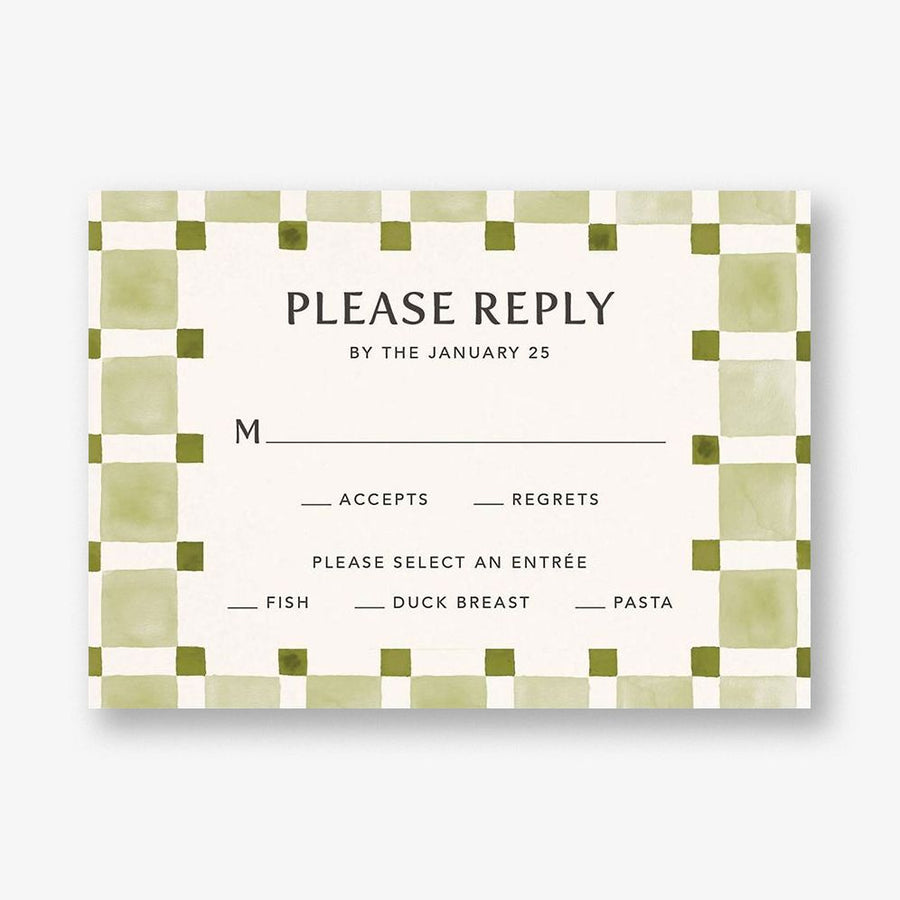 Organic Check Green Response Card