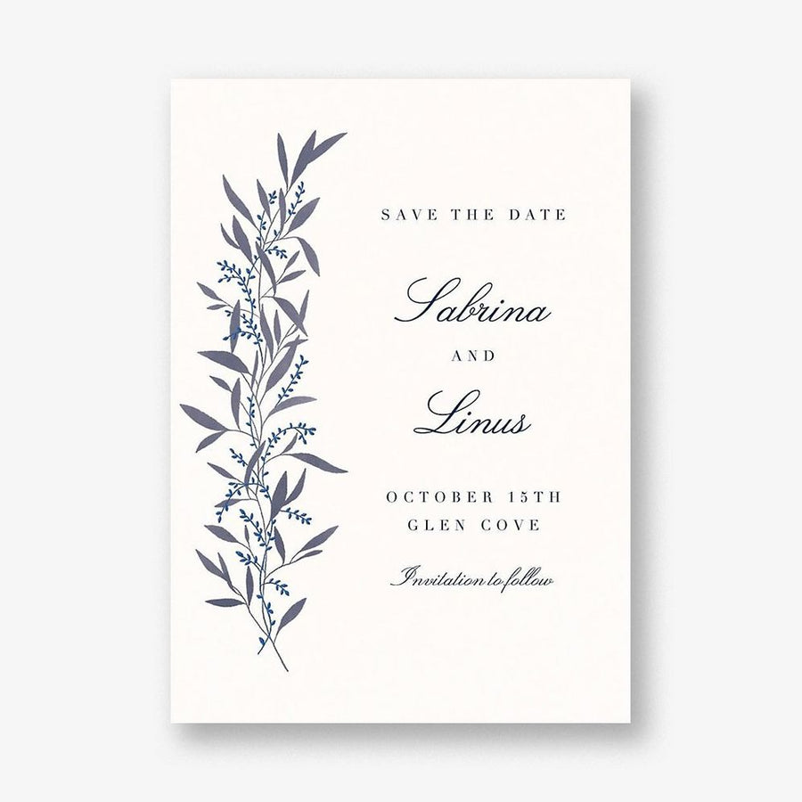Untamed Grace Lapis Lazuli Save the Date Card
