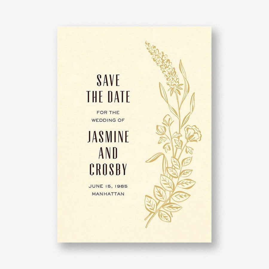 Wild Meadows Cream Save the Date Card