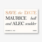 In Writing Foil Save the Date Card