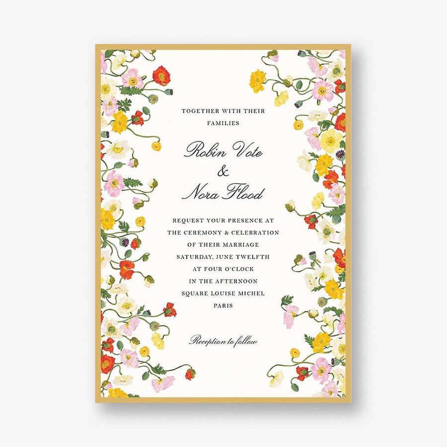 Wild Petals Wedding Invitaiton