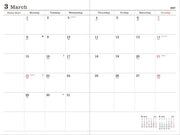 2027 Marks Purple B6 Weekly Left Weekly Desk Planner