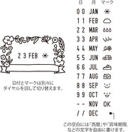 Midori Paintable Rotating Date Stamp - Flowers