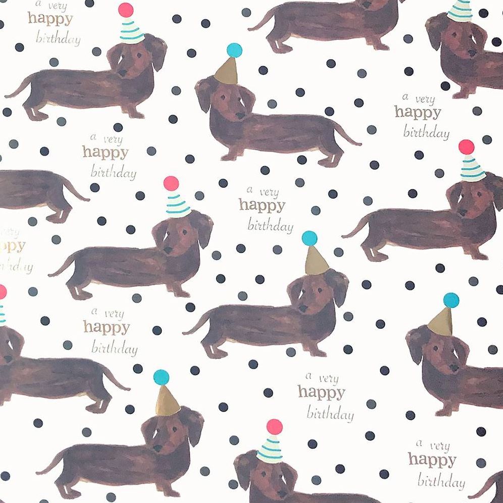 Birthday Dogs Flat Wrap