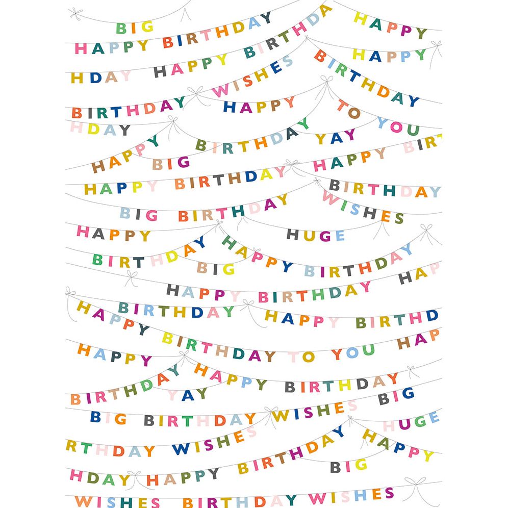 Birthday Banners Flat Wrap
