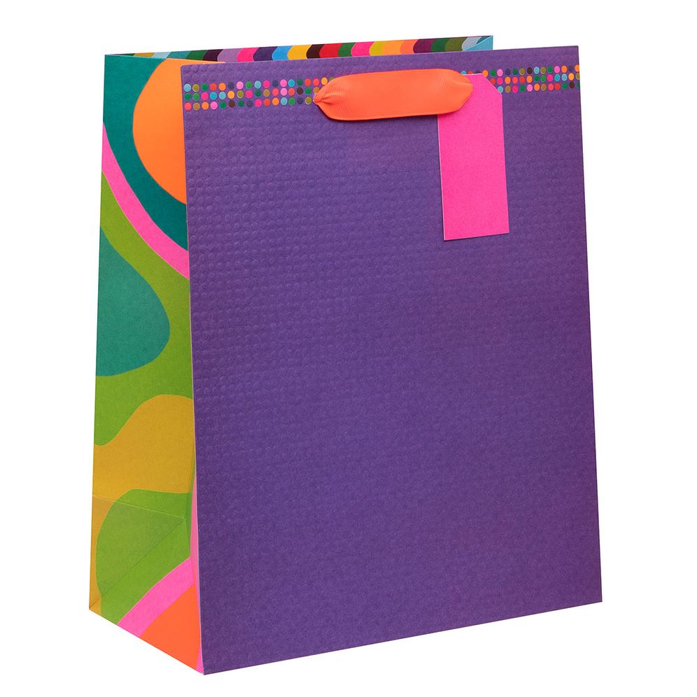 Textured Purple Large Gift Bag