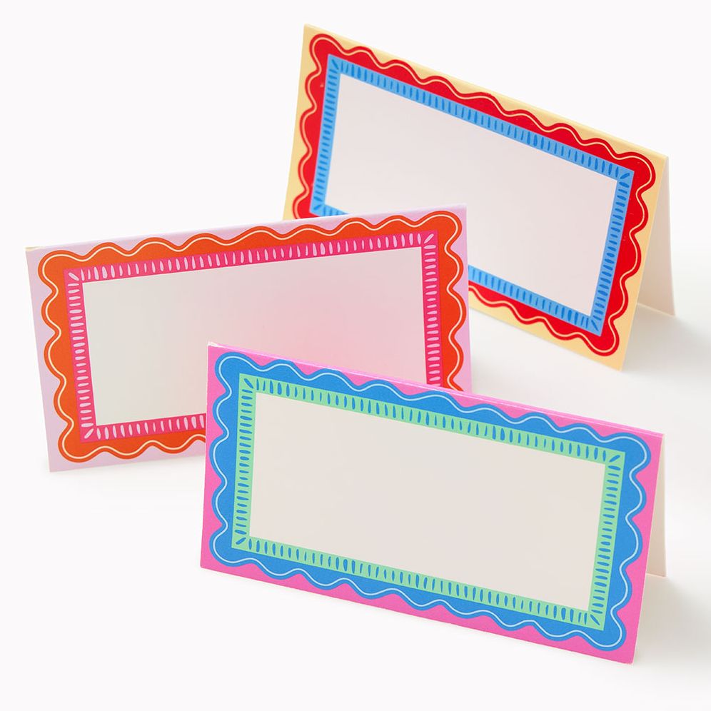 Wavy Party Placecards Set of 12