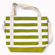Striped Canvas Tote Bag