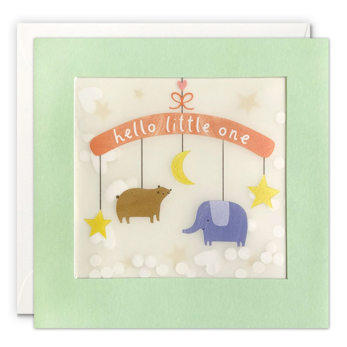 Hello Little One Paper Confetti Baby Card