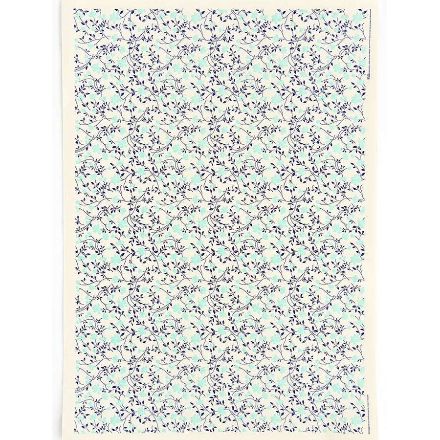Blue Flowers Fine Paper