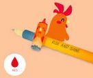 Legami Set of 4 Erasable Gen Pens - Farm Animals