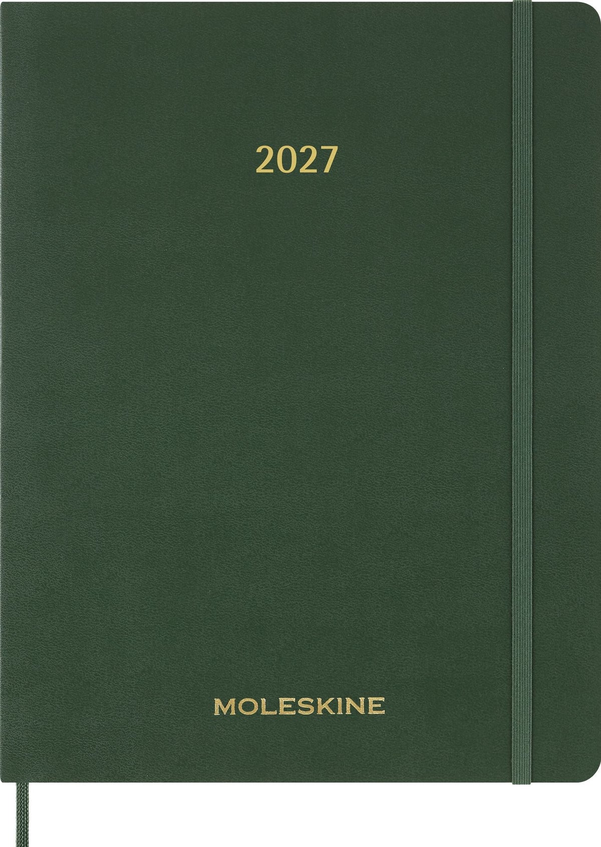 2027 Moleskine 15-Month Essential Planner, Soft Cover, Weekly Vertical, XXL (8.5" x 11"), Myrtle Green, 128 pages