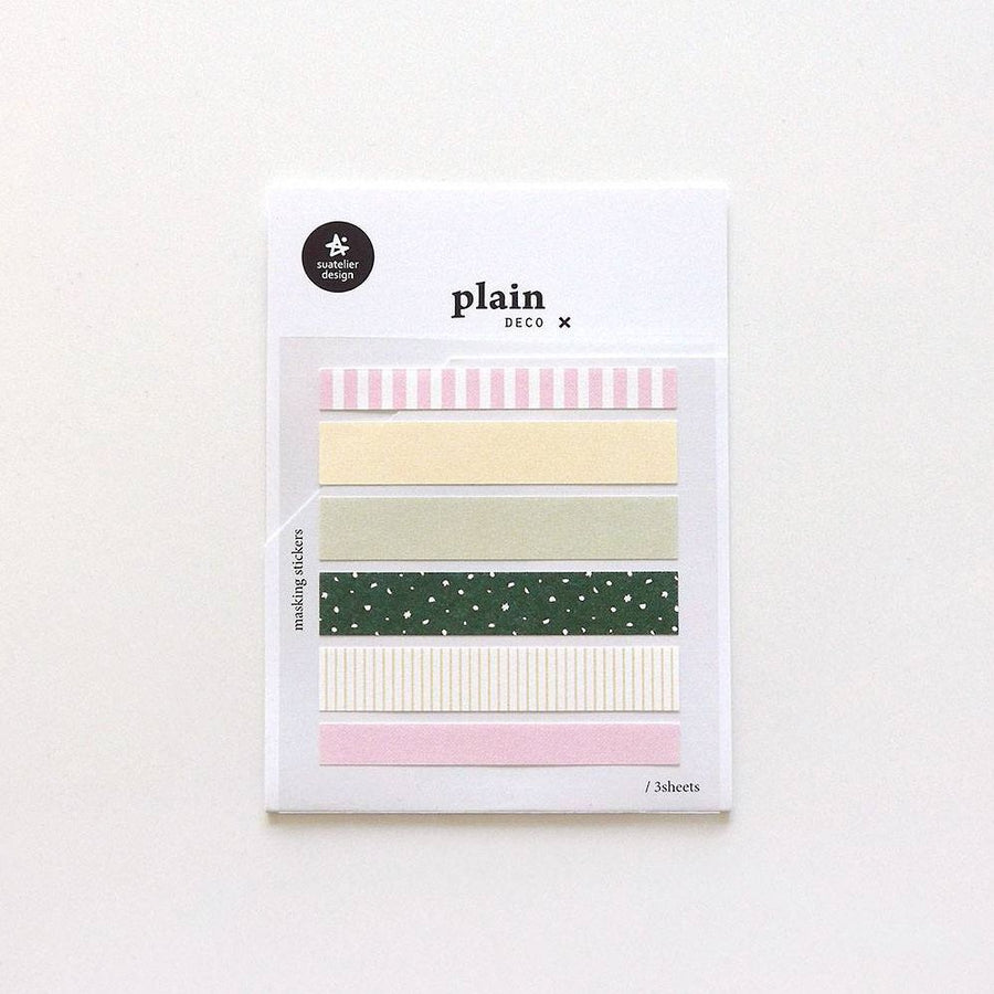Suatelier Various Patterns of Long-shaped plain sticker