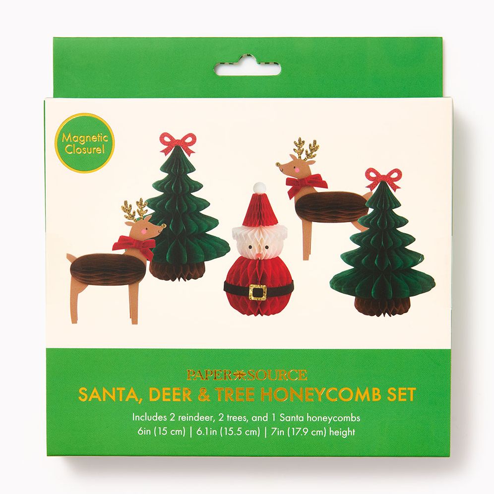 Santa, Deer and Tree Honeycomb Set