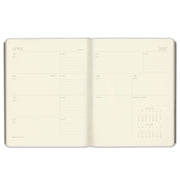 2026-2027 Paper Source Gray Lilac Leather 18-Month Weekly Desk Planner