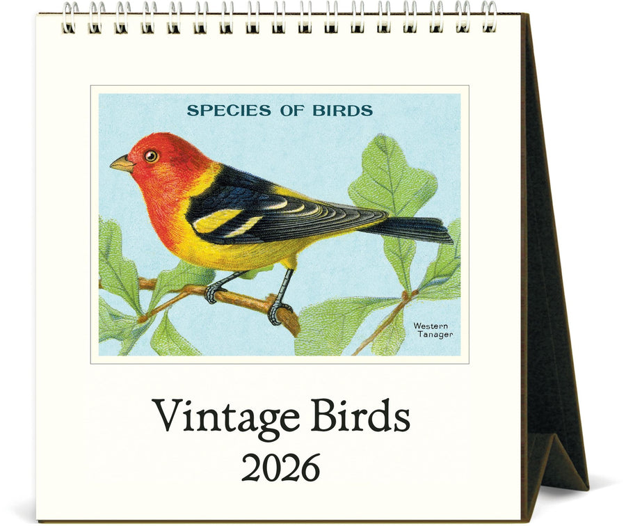 2026 Cavallini Birds Desk Calendar