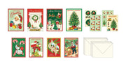 Assorted Christmas Cavallini Stationery Set