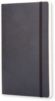Moleskine Classic Notebook, Large, Plain, Black, Soft Cover (5 x 8.25)